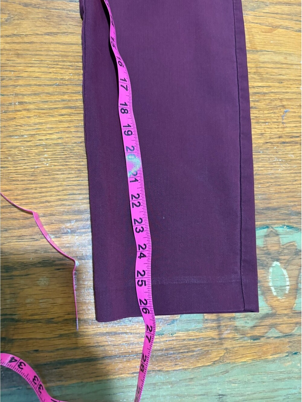 Loft Skinny Pant Burgundy 14 - Picture 5 of 8